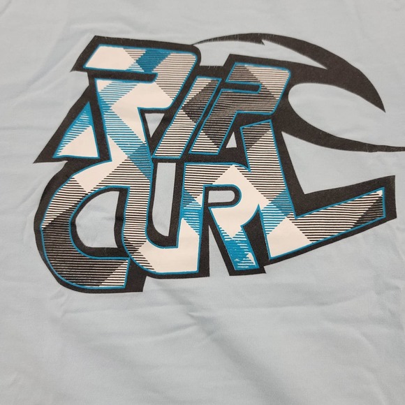 Rip Curl Shirt Mens Medium Blue Beach Ocean Surfing Crew Neck Short Sleeve Tee - Picture 2 of 14